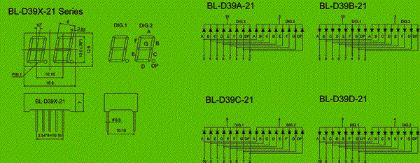 0.39 inch double seven segment led display circuit and dimension diagram led manufacturer | 7 segment led | 0.39