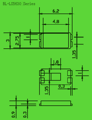 5630 SMD LED circuit and dimension diagram SMD LED | SMD 5630 dimensional drawing
